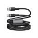 Дата кабель USB-C to 2xUSB-C 1.2m 100W nylon black Acefast (6974316285120)