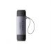 Считыватель флеш-карт Baseus USB-A + USB-C to SD/TF gray (WKQX060113)