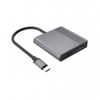 Перехідник USB-C M to HDMI F + DisplayPort F 4K60Hz Cablexpert (A-CM-HDMIFDPF-01)