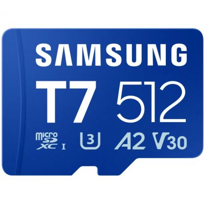 Карта пам'яті Samsung 512GB microSDXC class 10 UHS-I U3 V30 A2 T7 (MB-MB512T/WW)