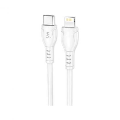 Дата кабель USB-C to Lightning 1.0m PD PVC white Wibrand (WI.DC/BO1W-CL)