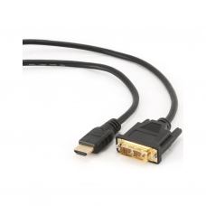 Кабель мультимедійний HDMI to DVI 18+1pin M, 4.5m Cablexpert (CC-HDMI-DVI-15)