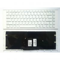 Клавиатура ноутбука Sony VPC-EA Series белая с белой рамкой RU (A43576)