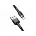 Дата кабель USB 2.0 AM to Lightning 1.0m Cafule 2.4A gray+black Baseus (CALKLF-BG1)