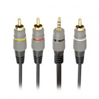 Кабель мультимедійний 3.5 Jack (4pin) to 3RCA 1.5m Cablexpert (CCAP-4P3R-1.5M)