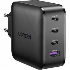 Зарядний пристрій Ugreen CD224 65W USB + 3xType-C PD GaN Charger (Black) (70774)