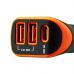 Зарядное устройство Canyon Universal 3xUSB car adapter Black+Orange (CNE-CCA08BO)