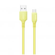 Дата кабель USB 2.0 AM to Micro 5P 1.0m soft silicone yellow ColorWay (CW-CBUM043-Y)