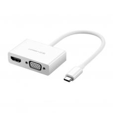 Перехідник USB Type C to HDMI + VGA MM123 white Ugreen (30843)