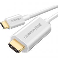 Кабель мультимедійний USB-C to HDMI 1.5m ABS Case MM121 white Ugreen (30841)