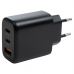 Зарядное устройство Vinga GaN 65W PD+QC 2C1A ports Wall Charger (VCPCHCCA65B)