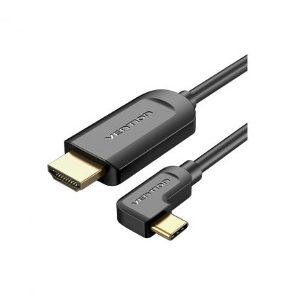 Кабель мультимедійний USB-C 3.1 to HDMI 1.5m 90° 4K 60 Гц PVC Black Vention (CGVBG)