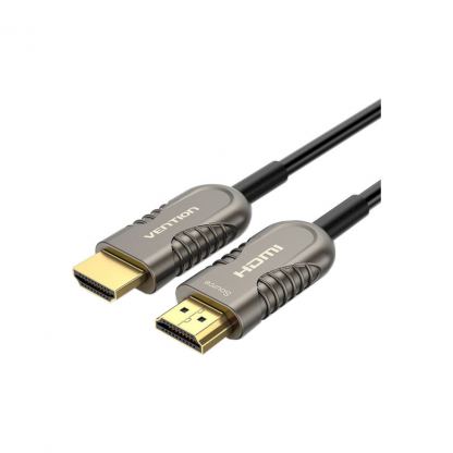 Кабель мультимедійний HDMI to HDMI 60.0m V2.1 Optical 8K 60Hz 48Gbps Dolby 7.1 TPE Black Metal Type Vention (AAZBAE)