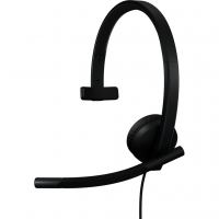 Наушники Logitech H570e Corded for Business Mono Teams USB-C Black (981-001427)