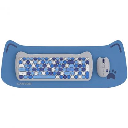 Комплект Canyon HSET-W6 Kitty Edition Wireless UA Blue (CNS-HSETW6BL)