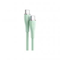 Дата кабель USB-C to USB-C 1.5m 100W Silicone Light Green Vention (TAWGG)