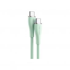 Дата кабель USB-C to USB-C 1.5m 100W Silicone Light Green Vention (TAWGG)