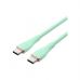 Дата кабель USB-C to USB-C 1.5m 100W Silicone Light Green Vention (TAWGG)