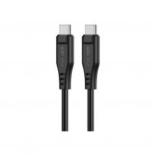 Дата кабель USB-C to USB-C 1.2m 3A TPE C3-03 Black Acefast (6974316280842)