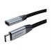 Дата кабель USB-C 3.1 AM/AF 2.0m 10Gbps 100W nylon braid Choetech (XCC-1039-CA-GY)