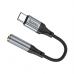 Переходник USB-C to 3.5mm F 0.12m Black HOCO (6942007608886)