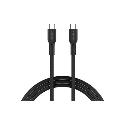 Дата кабель USB-C to USB-C 1.0m OnWire 60CL C-C 60W COLOR Braided 1m Black Canyon (CND-CCAP60AB10B)