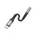 Переходник USB-C M to 3.5mm F LS33 metal gray HOCO (6931474761163)