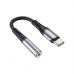 Переходник USB-C M to 3.5mm F LS33 metal gray HOCO (6931474761163)
