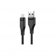 Дата кабель USB 2.0 AM to Micro 5P 1.2m 2.4A TPE C3-09 black Acefast (6974316280880)