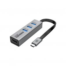 Концентратор Promate USB-C 4-in-1 порти Promate mediahub-c3.grey (mediahub-c3.grey)