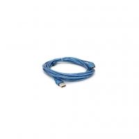 Дата кабель USB 2.0 AM/AF 5.0m ferrite transparent blue Voltronic (YT-AM/AF-5.0TBL)