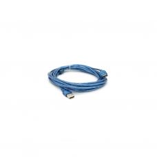 Дата кабель USB 2.0 AM/AF 5.0m ferrite transparent blue Voltronic (YT-AM/AF-5.0TBL)