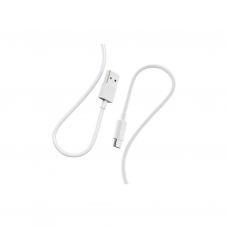 Дата кабель USB 2.0 AM to USB-C 1.0m 2.4A white Denmen (D22T-WH)