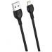 Дата кабель USB 2.0 AM to Lightning 1.0m 2.1A black XO (XO-NB200-L-1-BK)