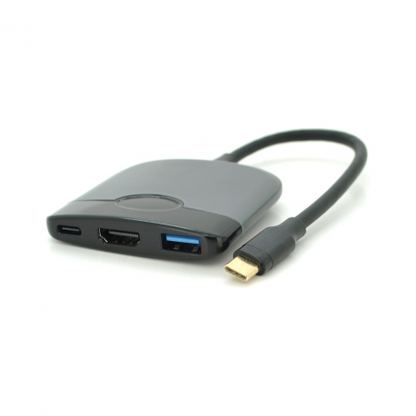 Концентратор Voltronic USB-C 3-in-1 USB 3.0 + USB-C + HDMI 0.23m black (YT-HTC3in1)