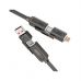 Дата кабель USB 2.0 AM to USB-C + USB 2.0 AM to Lightning 1.0m 60W gray XO (NB275_4-in-1_Gray)