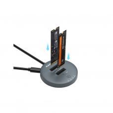 Док-станция для накопителей Maiwo 2*NVMe M.2 SSD to USB3.2 Gen2 USB-C 10Gbps (K3026P2 grey)