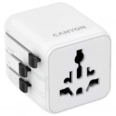 Переходник Canyon Travel Adapter OnTour One EU/UK/US/AUS White (CNS-TA1005W)
