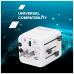 Переходник Canyon Travel Adapter OnTour One EU/UK/US/AUS White (CNS-TA1005W)