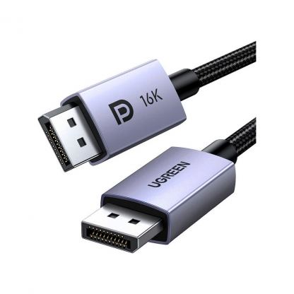 Кабель мультимедийный DisplayPort M to DisplayPort M 3.0m 16K DP118 black UGREEN (25862)