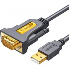 Кабель для передачі даних USB to COM M 3.0m DB9 RS-232 CR104 black UGREEN (20223)