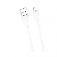 Дата кабель USB 2.0 AM to Lightning 2.0m 2.1A white XO (CB-200UL)