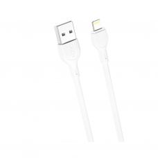 Дата кабель USB 2.0 AM to Lightning 2.0m 2.1A white XO (CB-200UL)