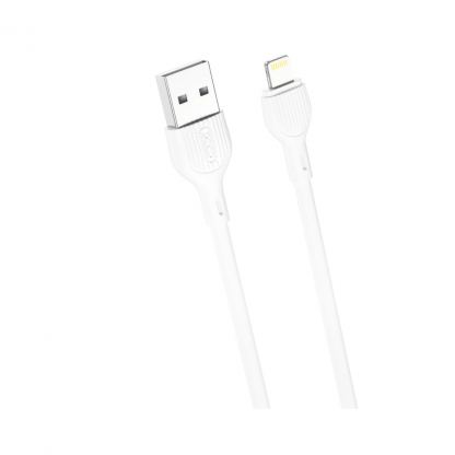 Дата кабель USB 2.0 AM to Lightning 2.0m 2.1A white XO (CB-200UL)