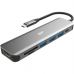 Порт-репликатор Silicon Power Docking Station USB-C 7-in-1 Boost SU20 Silver Aluminum (SPU3C07DOCSU200G)