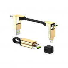 Дата кабель 6in1 inCharge X 0,14m 100W beige Rolling Square (X03WR)