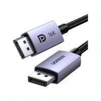 Кабель мультимедийный DisplayPort M to DisplayPort M 2.0m 16K DP118 black UGREEN (15384)