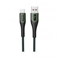 Дата кабель USB 2.0 AM to Micro 5P 1.0m 3A braided dark green SkyDolphin (USB-000584)