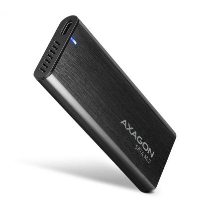 Кишеня зовнішня AXAGON USB-C 3.2 Gen 2 metal box for M.2 SATA SSD RAW (EEM2-SBC)