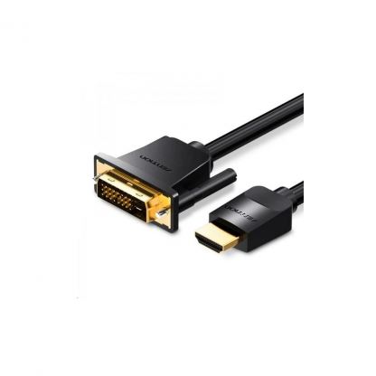 Кабель мультимедійний HDMI M to DVI M 1.0m black Vention (ABFBF)